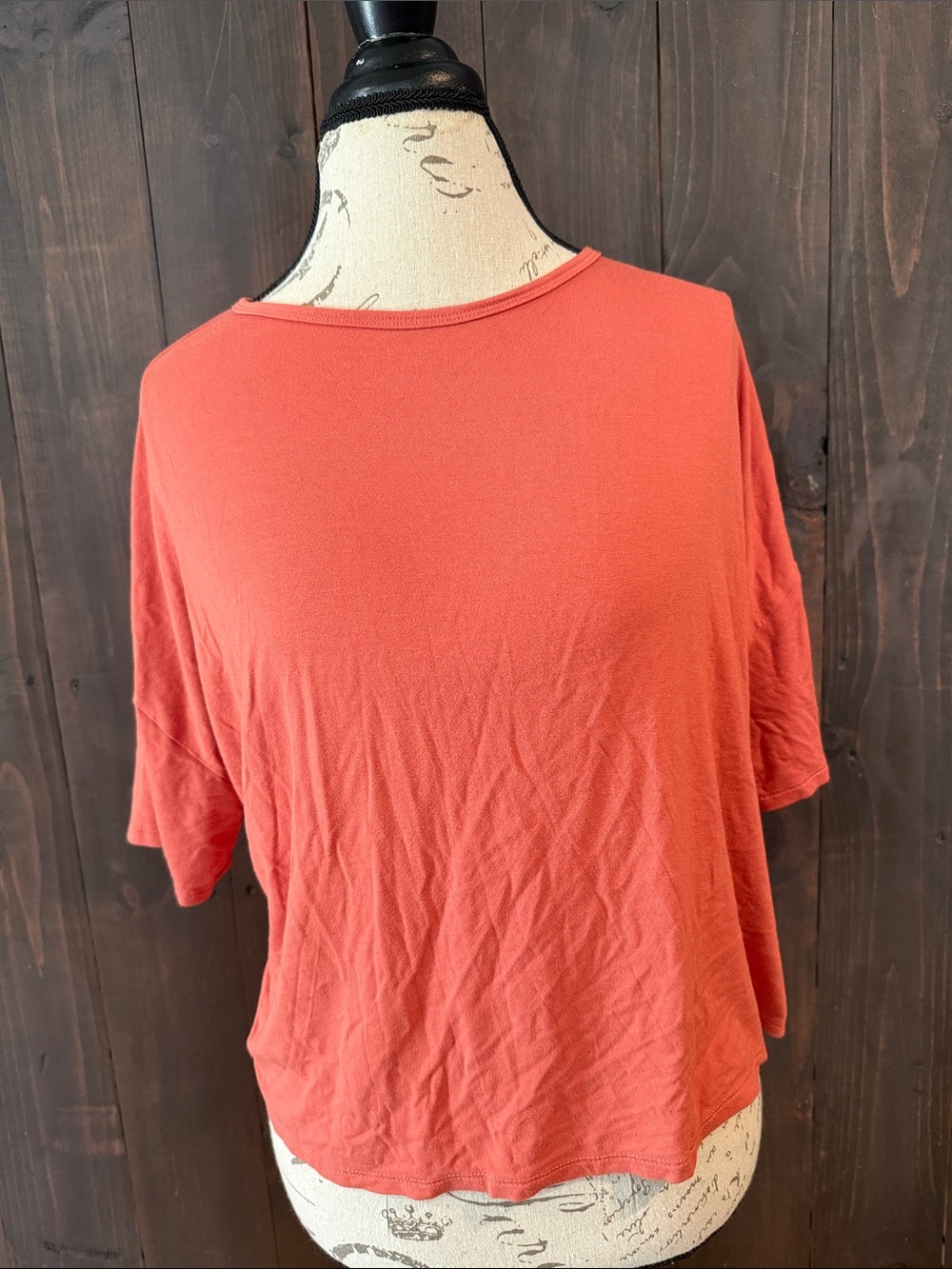 Old Navy Coral Short-Sleeve Boxy Tee
